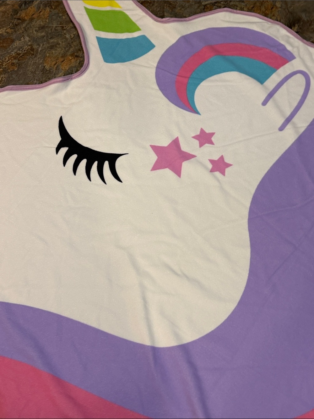 New - Purple Unicorn Beach Towel - Jumbo Selfie-Worthy Design - Picture 11 of 13